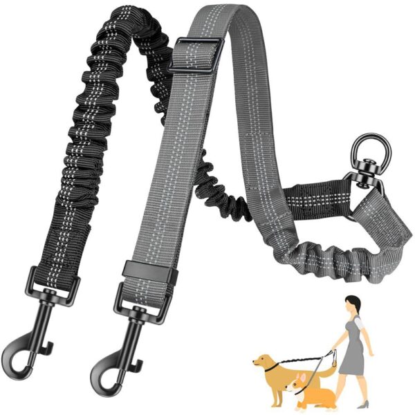 Retractable One For Two Dog Rope Leash - Image 4