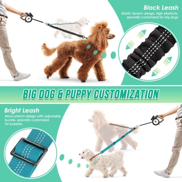 Retractable One For Two Dog Rope Leash